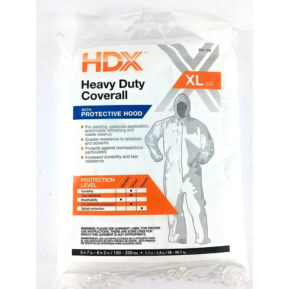 1 HDX Heavy Duty Coverall Protective Hood - XL